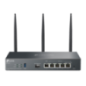 ROUTER TP-LINK VPN Gigabit- Omada Cat6 AX3000 Dual-Band WiFi 6- 6 Ã Gigabit RJ45 port- 3 antene externe detasabile- ER706Wtimbr