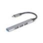 HUB extern GEMBIRD- porturi USB: USB-A 31 x 1- USB-A 20 x 3- conectare prin USB Type-C- argintiu- UHB-CM-U3P1U2P3-03timbru verde
