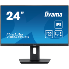 MONITOARE Iiyama LED XUB2492HSU-B6 24 IPS 1920 x 1080 @100Hz 250 cd/m2 1300:1 04ms HDMI DP USBx4 height- swivel- tilt- pivotrot