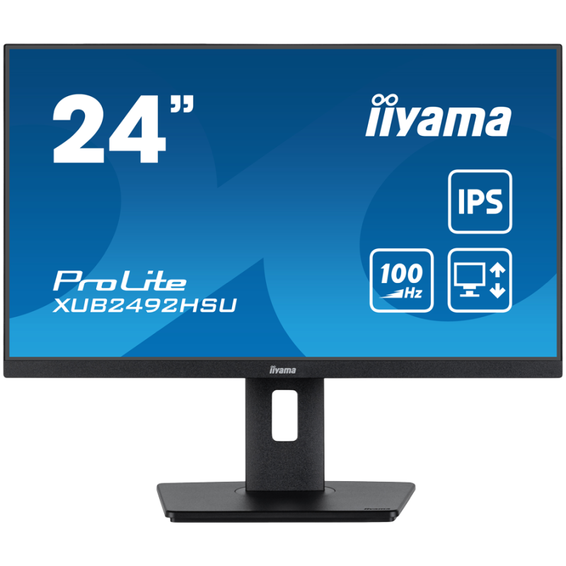 MONITOARE Iiyama LED XUB2492HSU-B6 24 IPS 1920 x 1080 @100Hz 250 cd/m2 1300:1 04ms HDMI DP USBx4 height- swivel- tilt- pivotrot