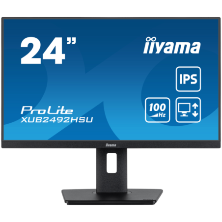 MONITOARE Iiyama LED XUB2492HSU-B6 24 IPS 1920 x 1080 @100Hz 250 cd/m2 1300:1 04ms HDMI DP USBx4 height- swivel- tilt- pivotrot