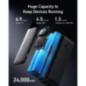 POWER BANK Anker 737 24000mAh- 140W - 1 x USB- 2 x USB Type-C- LED pt status baterie- 5V/3A- negru- A1289011timbru verde 018 lei