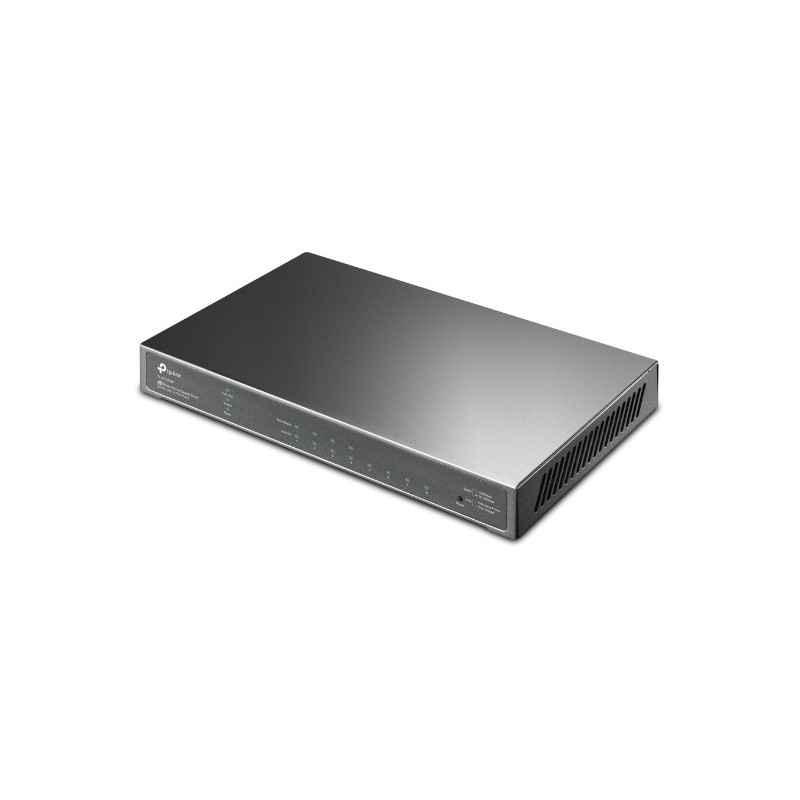 SWITCH PoE TP-LINK 8 porturi Gigabit4 PoE)- IEEE 8023at/af- carcasa metalica SG2008Ptimbru verde 2 lei)