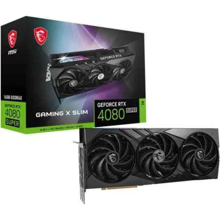 PLACI VIDEO MSI GeForce RTX 4080 SUPER GAMING X SLIM 16GB GDDR6X 256-bit DLSS 30 GEFORCE RTX 4080 SUPER 16G GAMING X SLIM
