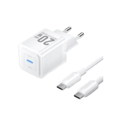 Incarcator retea Vention- - 20W- PD 20W- 1 x USB-C- cablu USB-C 1m inclus- alb- TZ-FEPW0-EU-01timbru verde 018 lei) - 6922794786