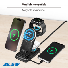 STATIE INCARCARE USB-C LOGILINK pt Apple MagSafe- 4-in-1 wireless- incarca 4 echip in acelasi timp- 205W- prot supracurent/ supr