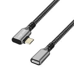 CABLU alimentare si date LOGILINK- pt smartphone- USB 32- USB Gen Type-CT) la USB Type-CM) la 90 grade- 1m- PD 100W- 2 x ecranat