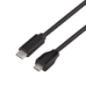 CABLU alimentare si date LOGILINK- pt smartphone- USB 20- USB Type-CT) la Micro-USBT)- 05m- 2x ecranat- conectori placati cu nic