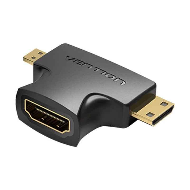 ADAPTOR video Vention- HDMI(M) la miniHDMIT) si microHDMIT) - bidirectional- - rezolutie 1080p la 60Hz- PVC- negru- AGFB0timbru