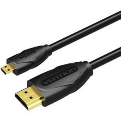 CABLU video Vention- HDMI(T) la microHDMIT)- 2m- rezolutie 4K la 60Hz- PVC- negru- VAA-D03-B200timbru verde 008 lei) - 692279472