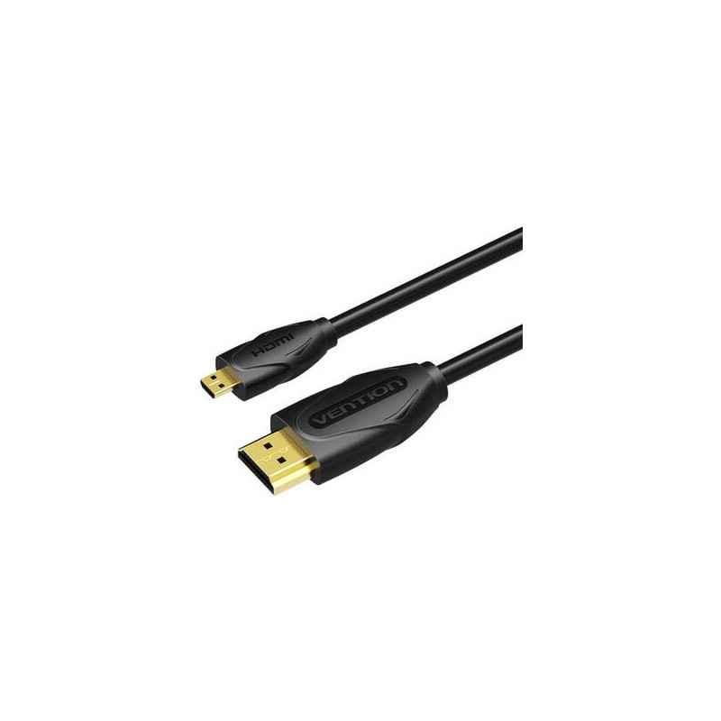 CABLU video Vention- HDMI(T) la microHDMIT)- 2m- rezolutie 4K la 60Hz- PVC- negru- VAA-D03-B200timbru verde 008 lei) - 692279472