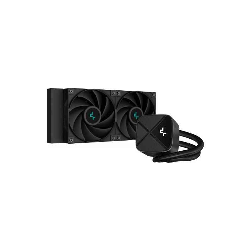 COOLER DeepCool LS520S Zero Dark- lichid- skt Intel LGA1700/1200/115x-AMD AM5/AM4- radiator aluminiu-3100 RPM-2x120mm-500-2500 r
