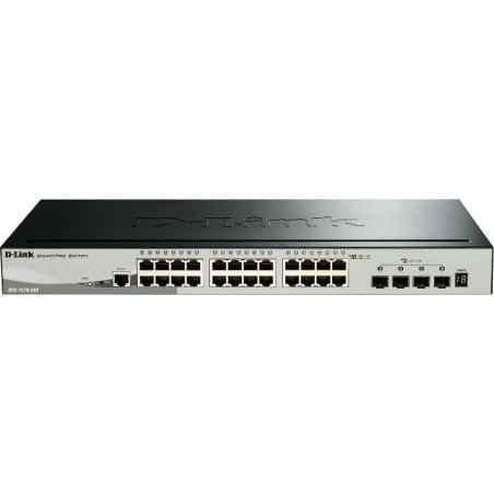 SWITCH D-LINK SMART 24 porturi Gigabit 4 porturi 10G SFP- carcasa metalica- rackabil- DGS-1510-28X timbru verde 2 lei)