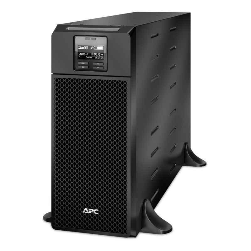 UPS APC-Smart-UPS SRT-Online cu sinusoida pura-tower-6000VA / 6000W-AVR-IECx10-1xAPCRBC140-LCD-1-10 min-SRT6KXLI-prelungire gara