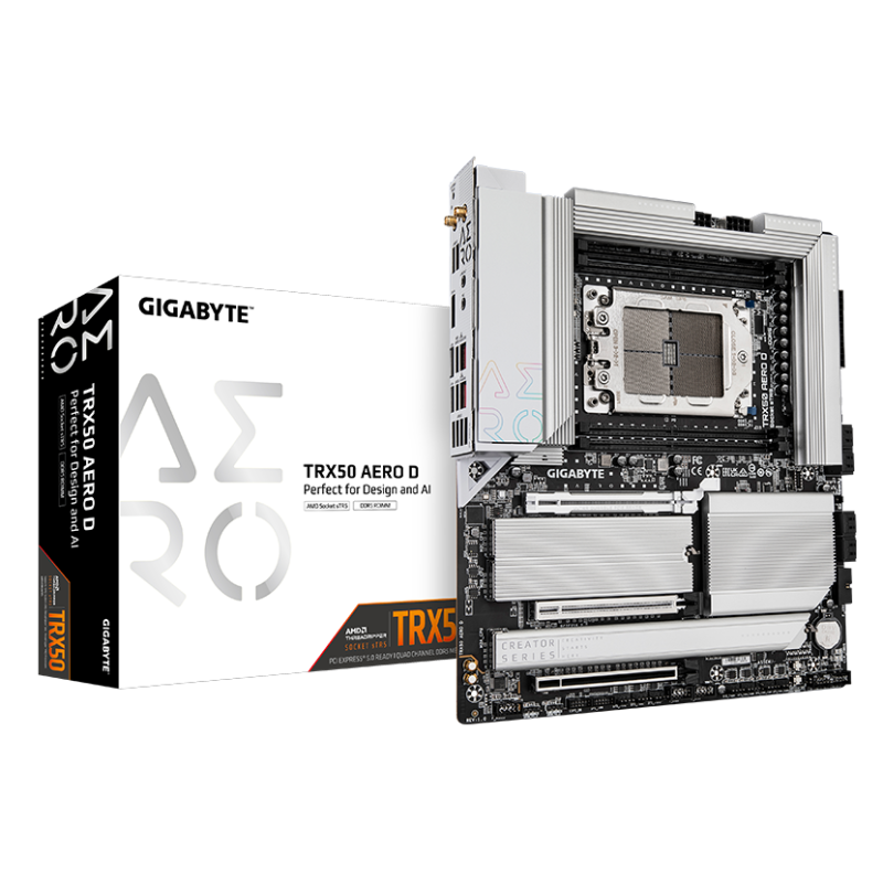 PLACI de BAZA Gigabyte TRX50 AERO D sTR5 4xDDR5- 3x PCIE x16- 4x M2- 8x SATA 6gb/s- E-ATX TRX50 AERO D