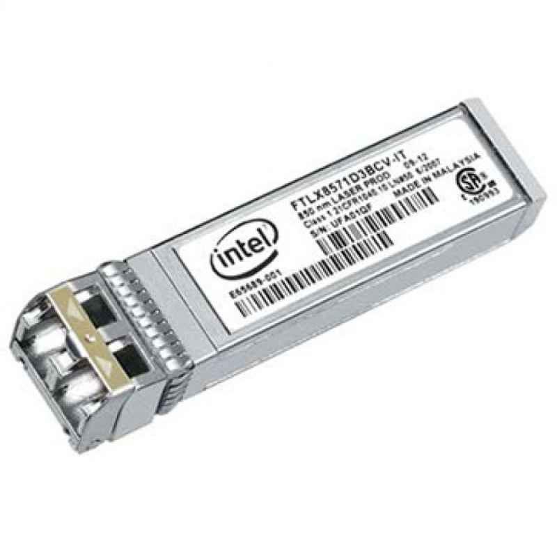 Intel Ethernet SFP SR Optics- 10GbE SFP SR module- 800nm- 03kmDual Rate 10GBASE-SR/1000BASE-SX) E10GSFPSR