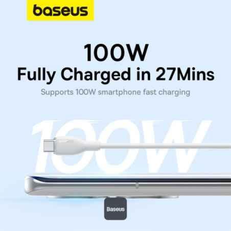 CABLU alimentare si date Baseus Pudding Series- Fast Charging Data Cable pt smartphone- USB la USB Type-C 100W- 12m- alb P103557