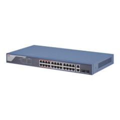 SWITCH PoE Hikvision- port 10/100 x 24 - Gigabit x 2- managed- carcasa metalica- DS-3E1326P-EItimbru verde 2 lei)