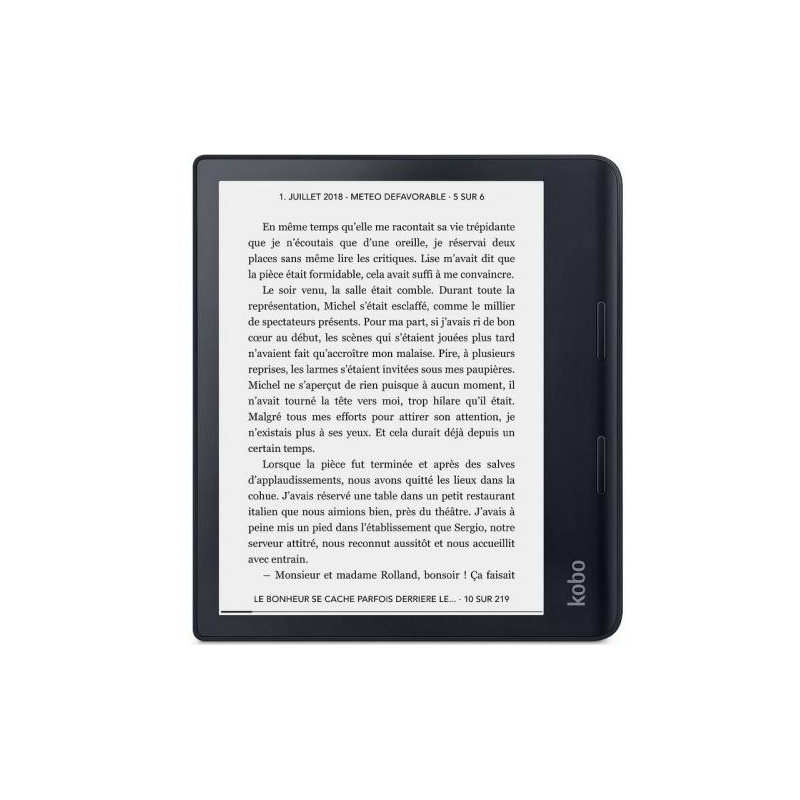 Kobo Sage e-Book Reader- E Ink flush touch 8 inch- 1440 x 1920- 32 GB- 18 GHz- 1 x micro USB- 0240 kg- Wireless Da- Comfort Ligh