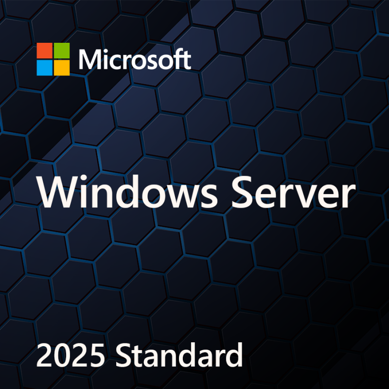 Windows Svr Std 2025 64Bit English 1pk DSP OEI DVD 16 Core EP2-25187