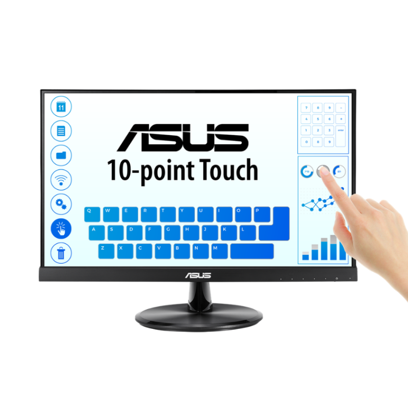 ASUS VT229H Monitor Asus VT229H 215 inch Touch Full HD IPS D-sub/HDMI/USB Boxe Negru- VT229Htimbru verde 7 lei)