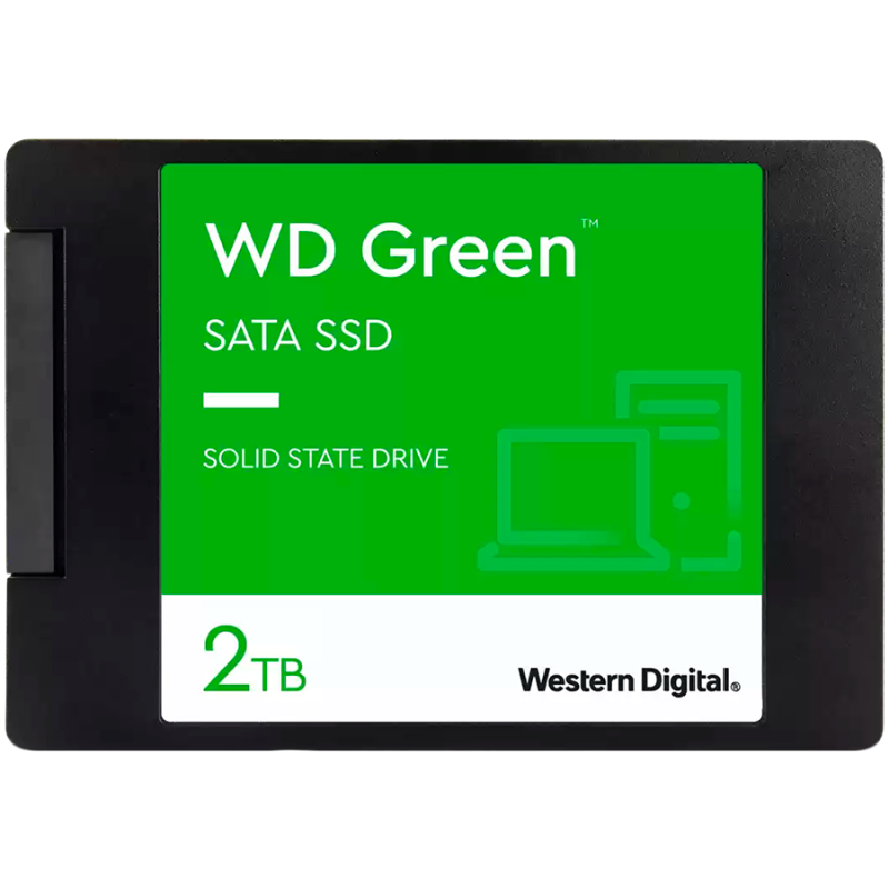 SSD WD Green 2TB SATA- 25- 7mm- Read: 545 MBps WDS200T2G0A-00CMW0