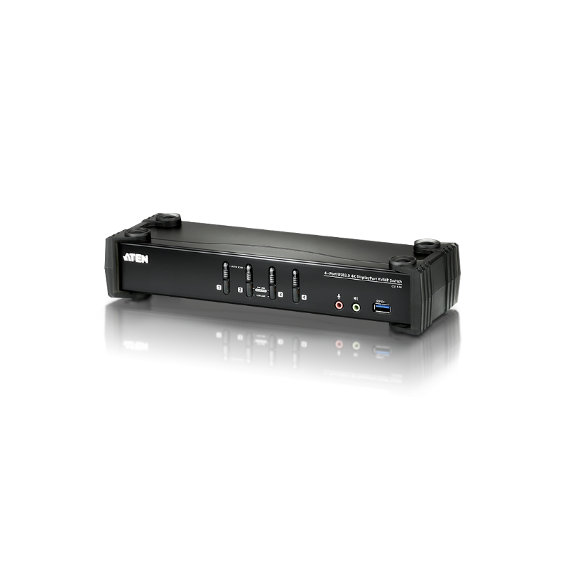 SWITCH KVMP ATEN 4-Port USB 30 4K DisplayPort- include cablurile CS1924-AT-Gtimbru verde 018 lei)