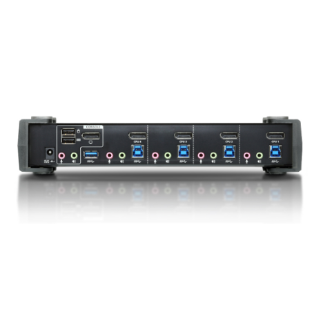 SWITCH KVMP ATEN 4-Port USB 30 4K DisplayPort- include cablurile CS1924-AT-Gtimbru verde 018 lei)