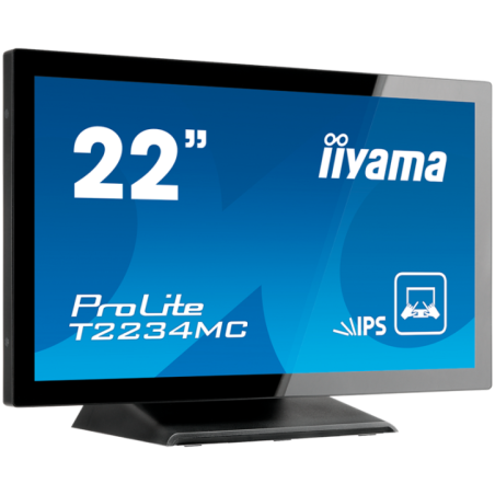 Iiyama ProLite T2254MSC-B1AG - LED monitor22215 viewable) touchscreen 1920x1080- 60 Hz IPS 250 cd/mp 1000:1 4 ms HDMI DisplayPor