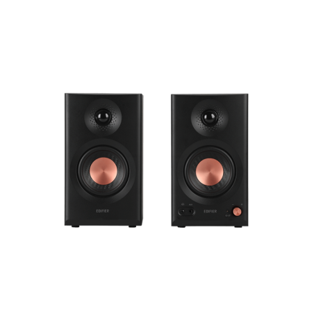 BOXE EDIFIER 20- RMS: 36W2 x 18W)- studio monitor- volum- bass- treble- intrare jack 635 TRS balanced- RCA- iesire casti- black