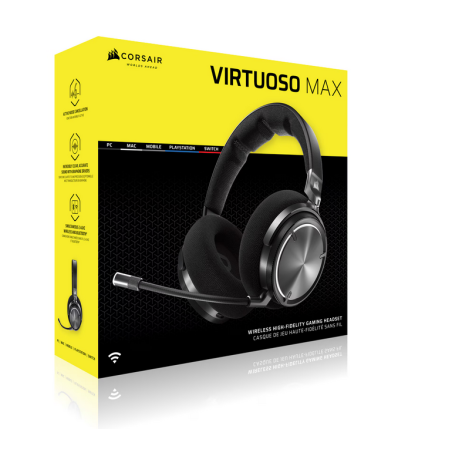 Casti Gaming CR VIRTUOSO MAX WIR CARBON CA-9011372-WWtimbru verde 08 lei)