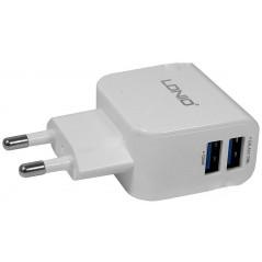 Sursa alimentare 220V - 5V/2.1A - 2xUSB, mama - compatibila Samsung/iPod/iPhone