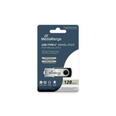 MediaRange USB 32 Gen 1 Type-C Flash Memory Drive- Swivel Housing- Black/Silver- 128GB MR1954timbru verde 003 lei)