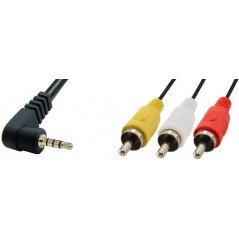Cablu audio jack tata 3.5 mm 4 contacte - 3 x RCA, tata