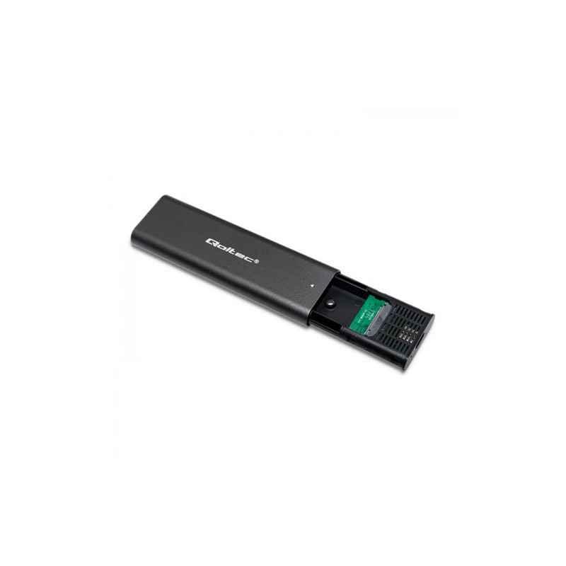 Rack HDD Qoltec M.2 NVME PCI-E USB-C (Type C) negru