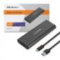 Rack HDD Qoltec M.2 NVME PCI-E USB-C (Type C) negru