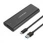 Rack HDD Qoltec M.2 NVME PCI-E USB-C (Type C) negru