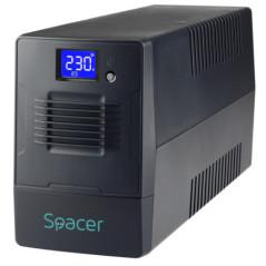 UPS Spacer Line Int cu management- LCD- 2000VA/ 1200W- AVR- 4 x socket Schuko- display LCD- 2 x baterie 12V/9Ah- conector USB-