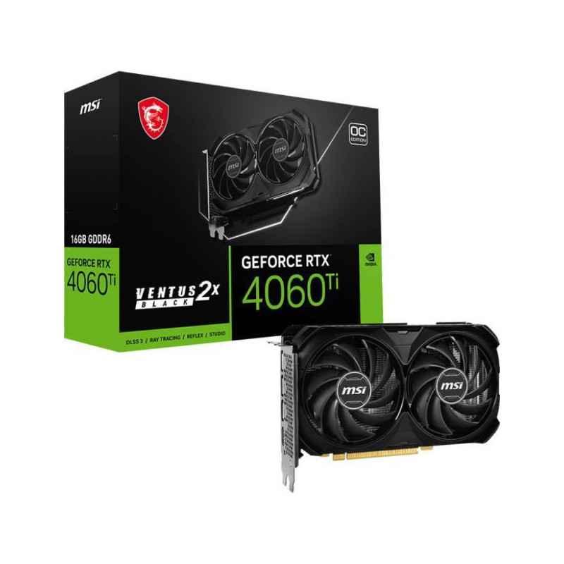 PLACI VIDEO MSI GF RTX 4060 TI VENTUS 2XBLACK 16G OC RTX 4060 TI VENTUS 2X BLACK 16G OC