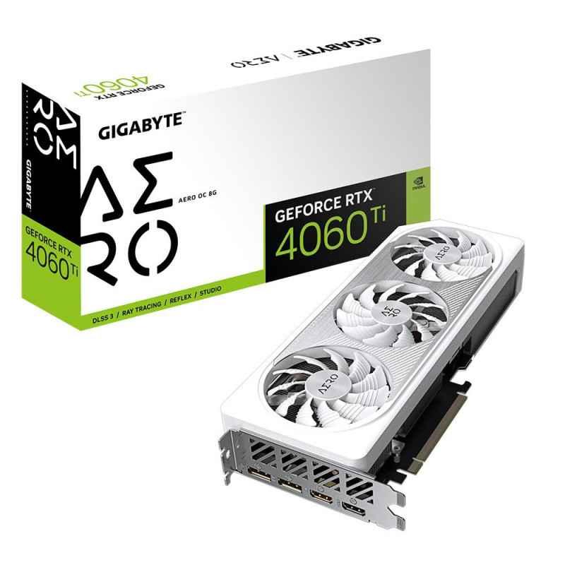 PLACA VIDEO Gigabyte VGA PCIE16 RTX4060TI 8GB GDDR6/GV-N406TAERO OC-8GD GV-N406TAERO OC-8GD