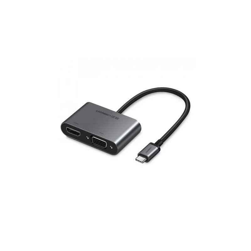 ADAPTOR video Ugreen- CM162 USB Type-CT) la HDMIM) VGAM)- suport PD- rezolutie maxima HDMI: 4K si 2K la 30Hz si VGA 1920x1200