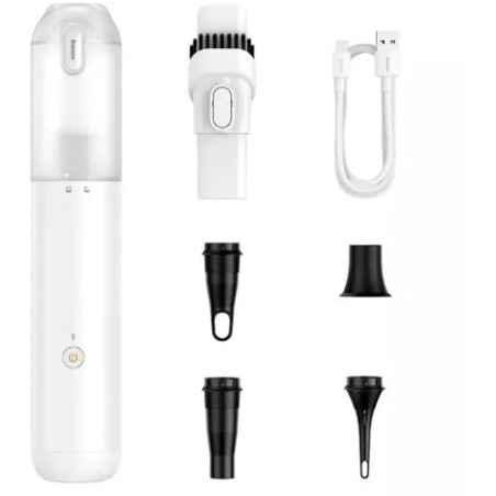 ASPIRATOR de mana Baseus A3 Lite- putere aspirare 12000pa- suporta incarcare QC30- filtru HEPA- acumulator 6000mAh cablu inclus