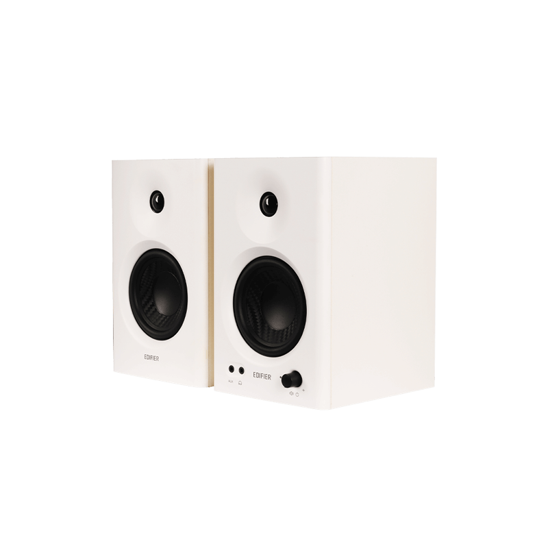 BOXE EDIFIER 20- RMS: 42W2 x 21W)- studio monitor- volum- bass- treble- intrare jack 635 TRS balanced- RCA- iesire casti- white