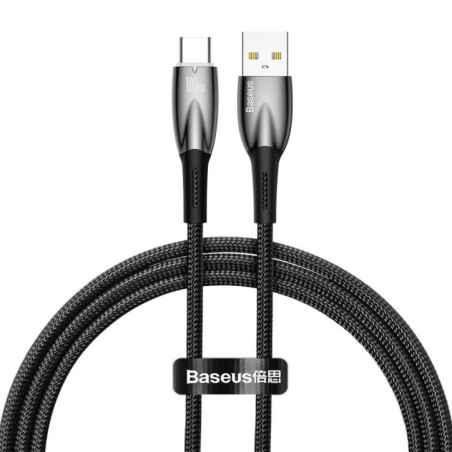 CABLU alimentare si date Baseus Glimmer- Fast Charging Data Cable pt smartphone- USB la USB Type-C 100W- 1m- negru CADH000401tim