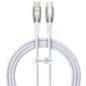 CABLU alimentare si date Baseus Glimmer- Fast Charging Data Cable pt smartphone- USB Type-C la USB Type-C 100W- 1m- alb CADH0007