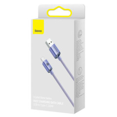 CABLU alimentare si date Baseus Crystal Shine- Fast Charging Data Cable pt smartphone- USB la USB Type-C 100W- 12m- violet CAJY0