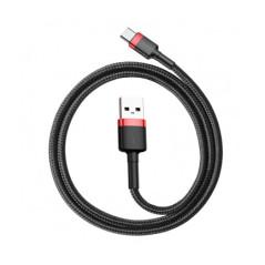 CABLU alimentare si date Baseus Cafule- Fast Charging Data Cable pt smartphone- USB la USB Type-C 18W- 05m- rosu negru CATKLF-A