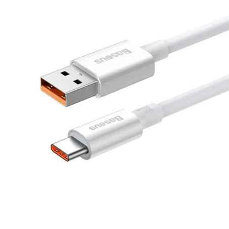 CABLU alimentare si date Baseus Superior- Fast Charging Data Cable pt smartphone- USB la USB Type-C 100W- braided- 025m- alb P10
