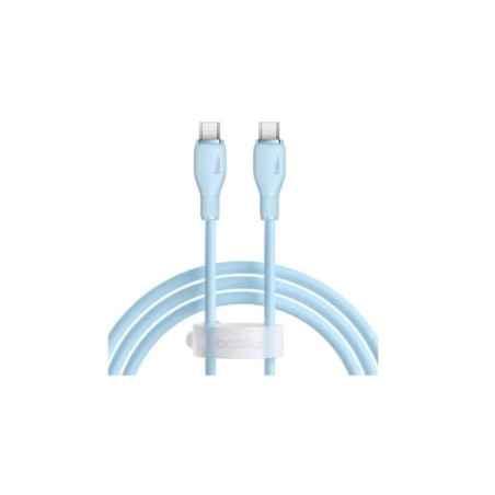 CABLU alimentare si date Baseus Pudding- Fast Charging Data Cable pt smartphone- USB Type-C la USB Type-C 100W- 12m- albastru P1