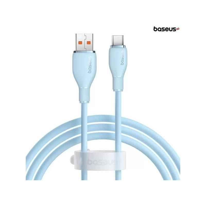 CABLU alimentare si date Baseus Pudding- Fast Charging Data Cable pt smartphone- USB la USB Type-C 100W- 2m- albastru P103557033